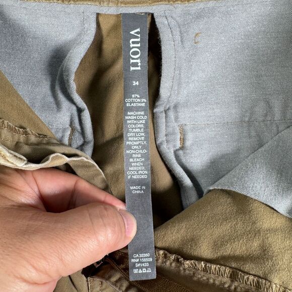 Vuori Collins Chino Pants Mens 34x30 Brown Office Golf Casual Dress - Picture 7 of 10